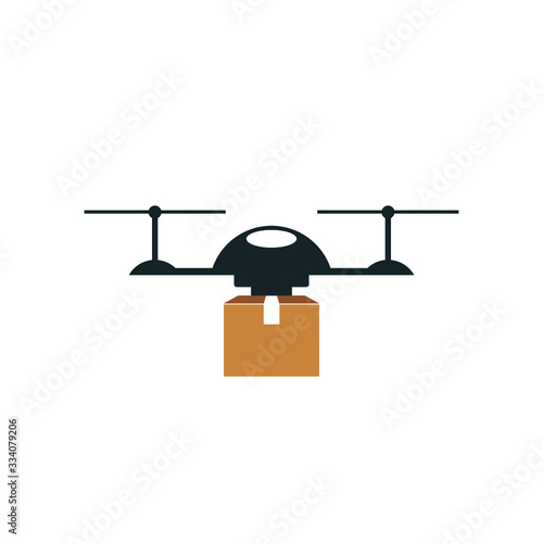 Store drone delivery icon for web design isolated on white background