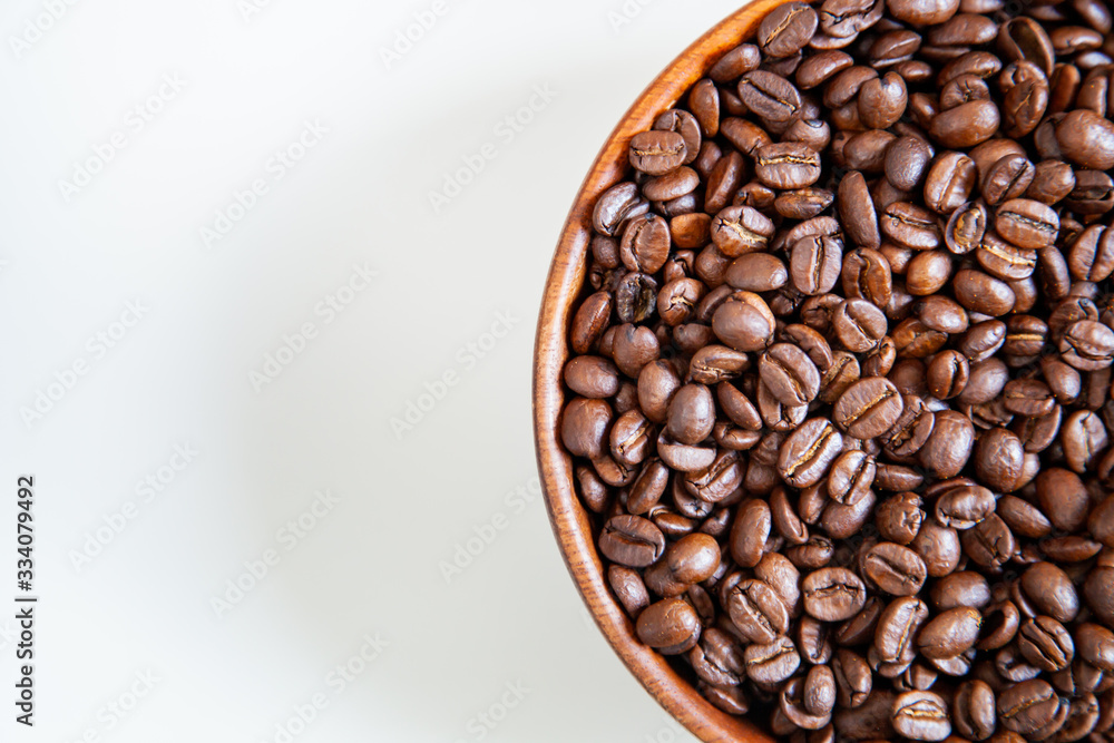 Fototapeta premium Coffee beans on the table.