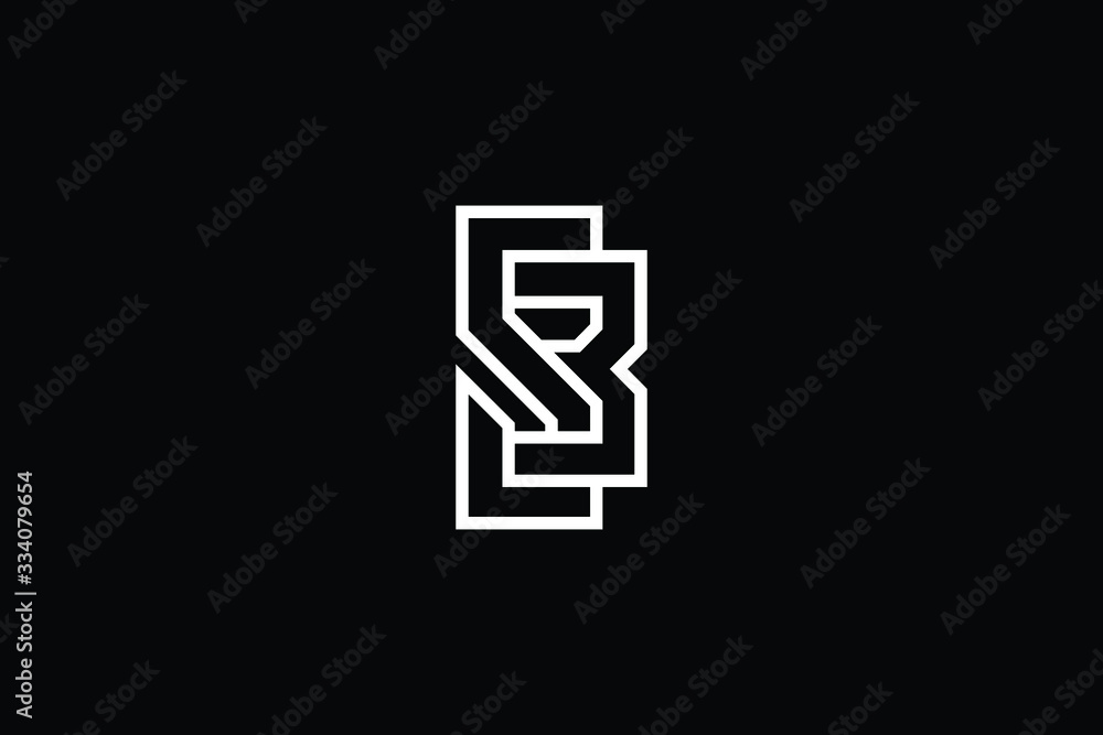 Minimal elegant monogram art logo. Outstanding professional trendy awesome artistic SB BS initial based Alphabet icon logo. Premium Business logo White color on black background Minimal elegant monogram art logo. Outstanding professional trendy awesome artistic SB BS initial based Alphabet icon logo. Premium Business logo White color on black background