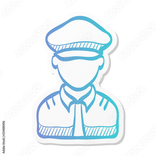 Sticker style icon - PIlot avatar