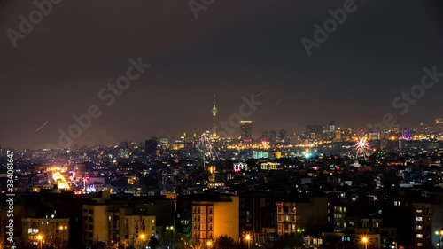 Wallpaper Mural Tehran city skyline at night. Torontodigital.ca