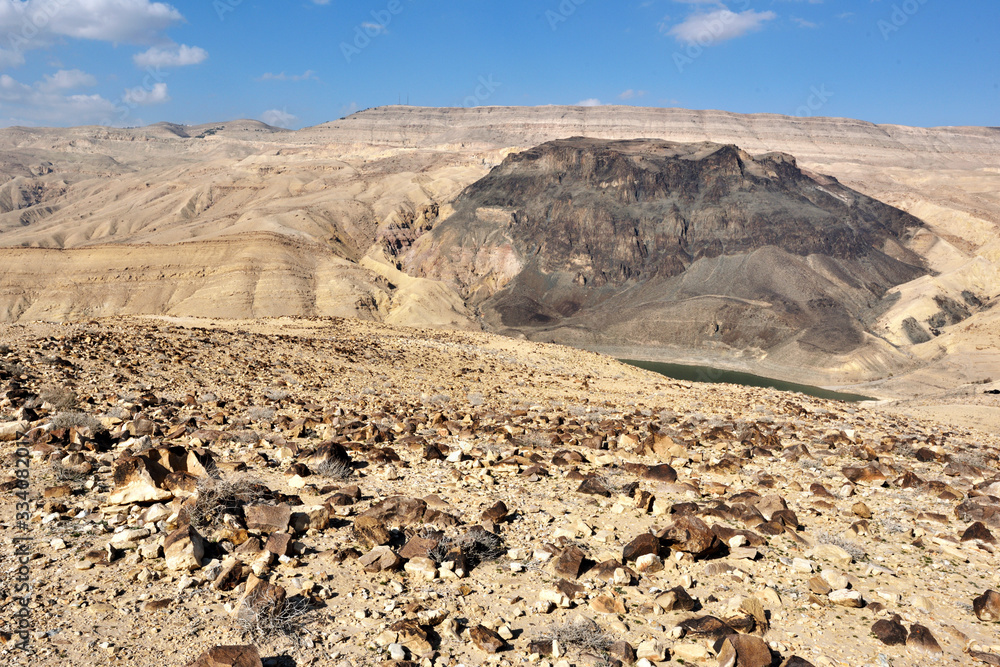 Wadi Mujib mountain landscape Wadi Mujib mountain landscape