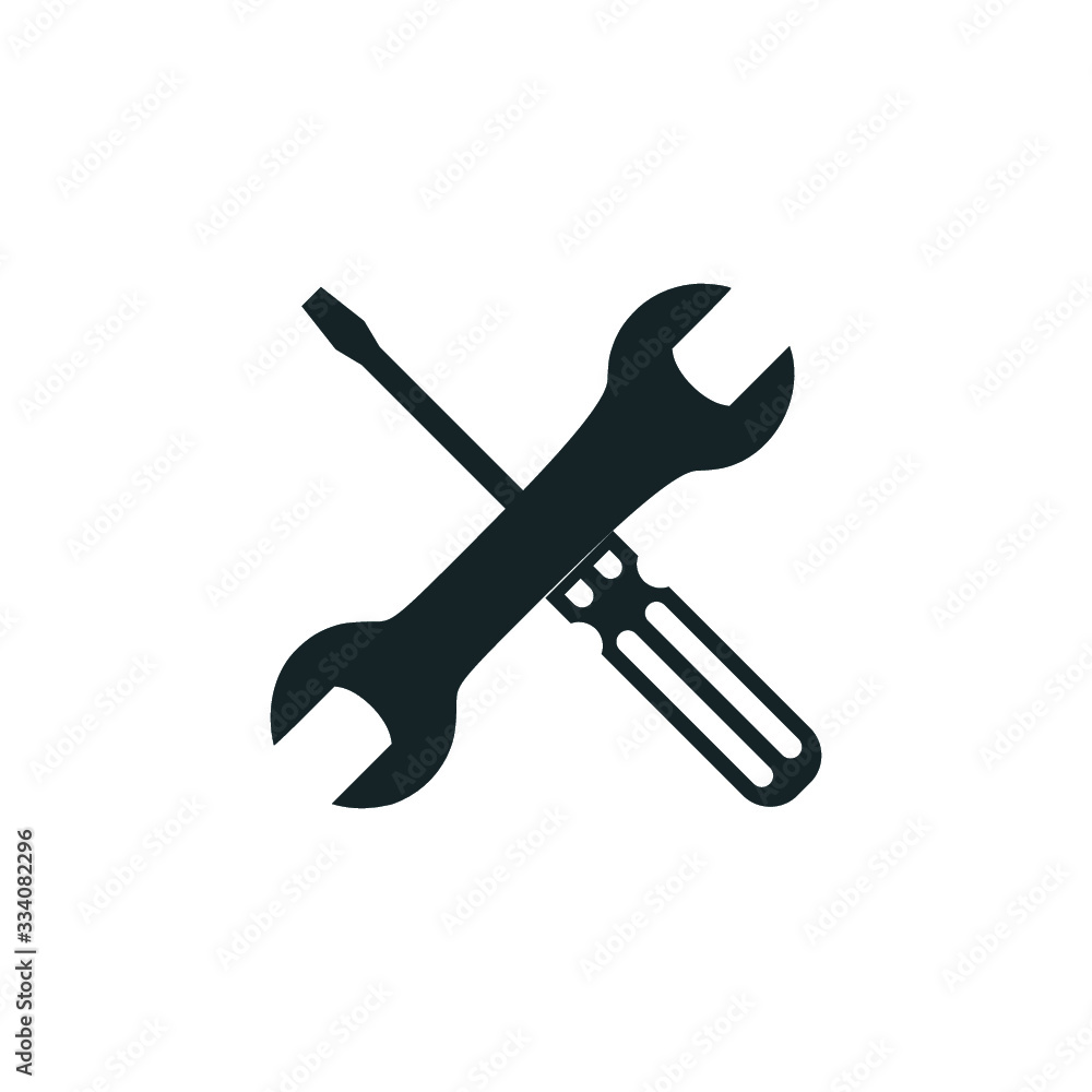 Tools icon isolated on white background. Tools icon simple sign Tools icon isolated on white background. Tools icon simple sign
