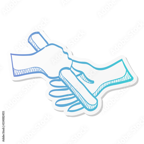 Sticker style icon - Relay run