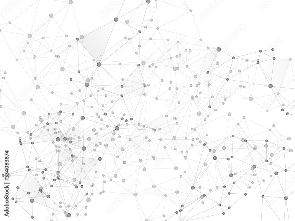 Fototapeta premium Block chain global network technology concept.