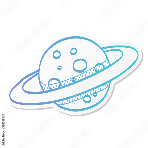 Sticker style icon - Planet Saturn