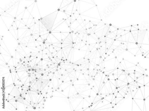 Block chain global network technology concept.