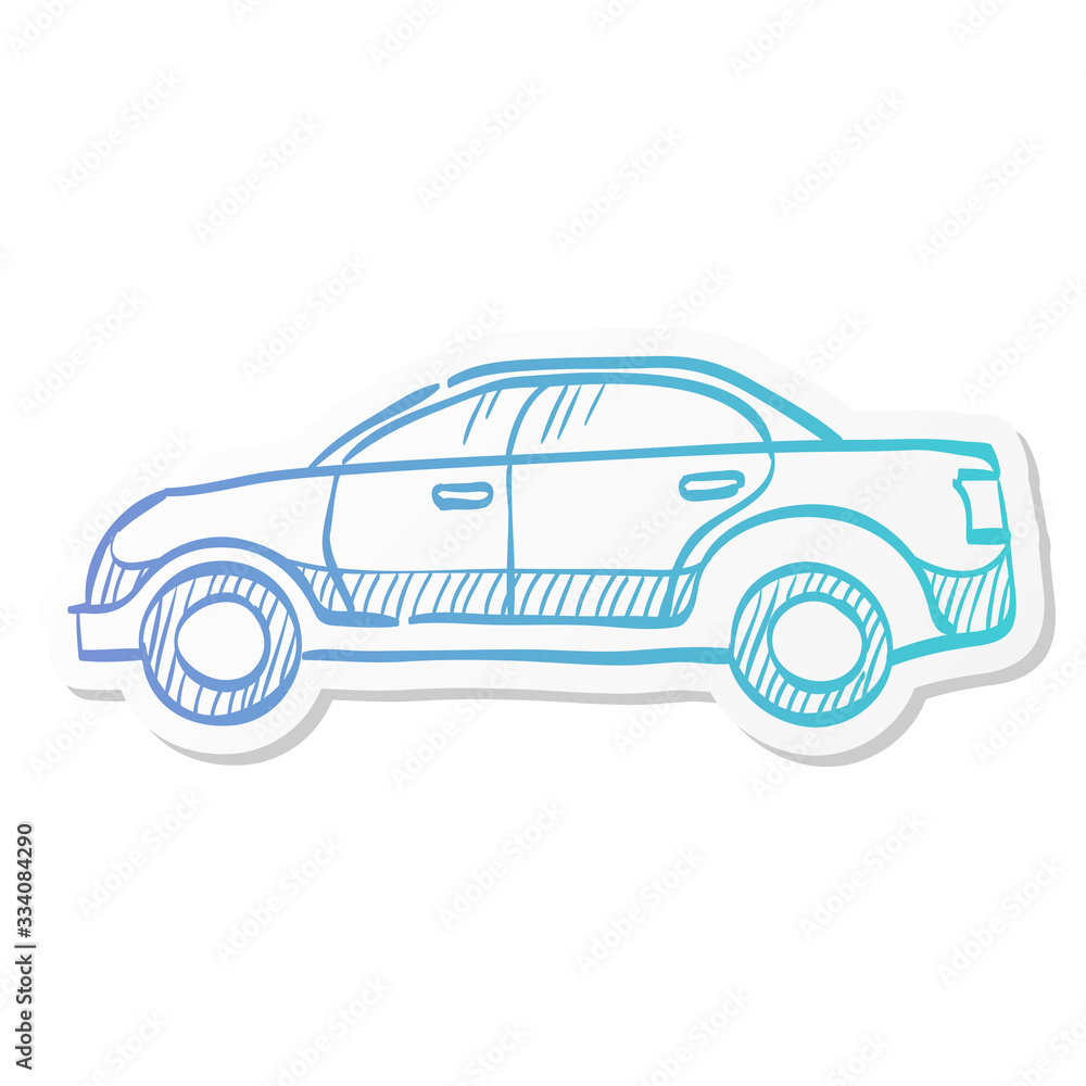 Sticker style icon - Car
