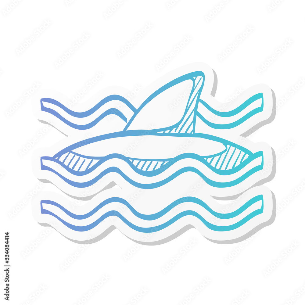 Sticker style icon - Shark Sticker style icon - Shark