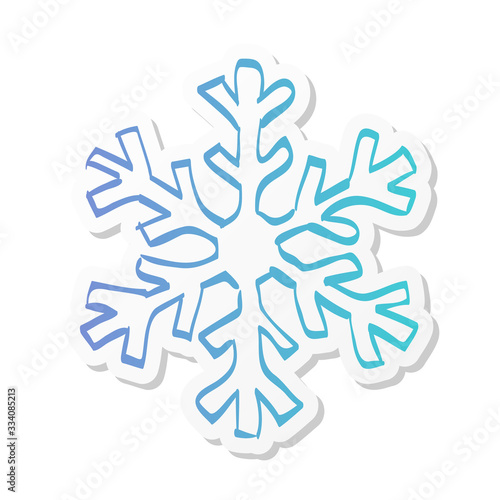 Sticker style icon - Snowflakes