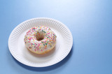 Donut on paper plate