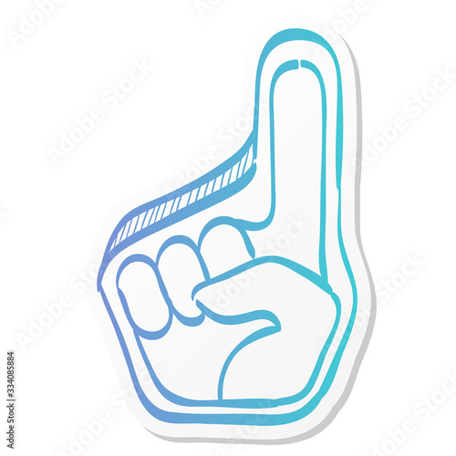 Sticker style icon - Foam glove