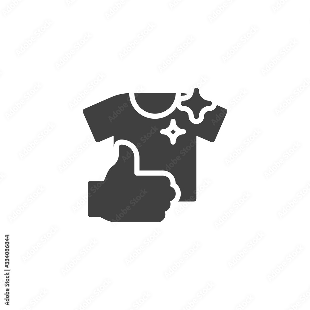 Clean T-shirt vector icon. filled flat sign for mobile concept and web design. Clean clothes glyph icon. Laundry service symbol, logo illustration. Vector graphics Clean T-shirt vector icon. filled flat sign for mobile concept and web design. Clean clothes glyph icon. Laundry service symbol, logo illustration. Vector graphics