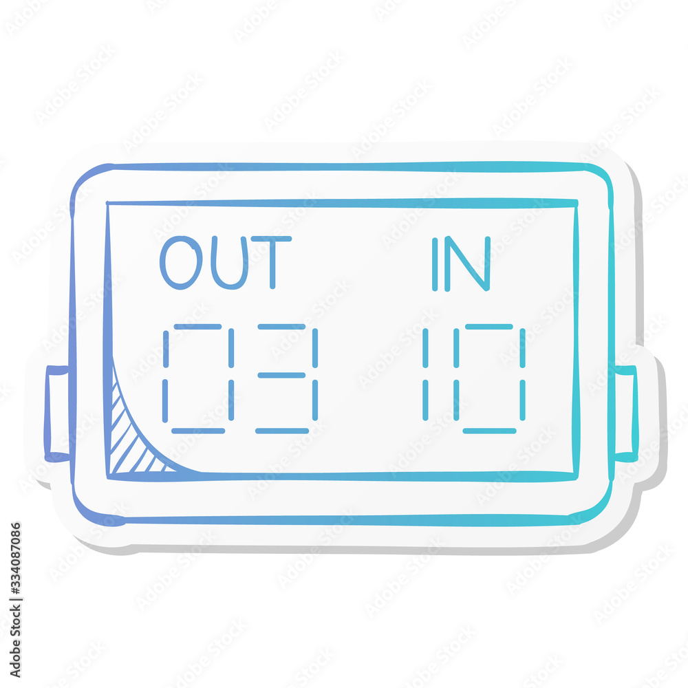 Sticker style icon - Player substitution board Sticker style icon - Player substitution board
