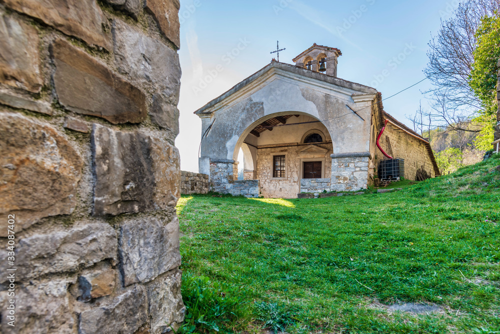 Castles and ruins. Medieval manors of the Zucco and Cucagna family. Friuli. Italy.