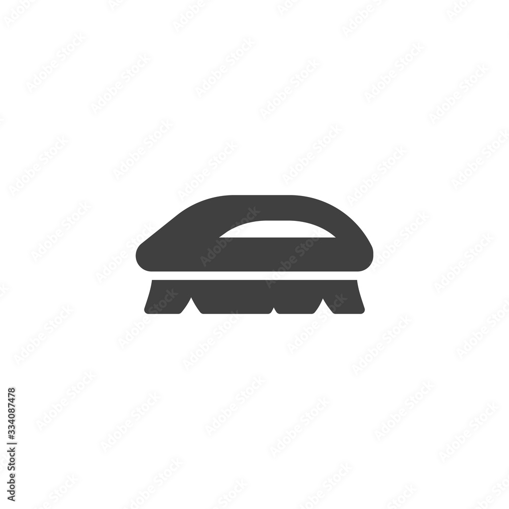 Cleaning brush vector icon. filled flat sign for mobile concept and web design. Shoe brush glyph icon. Symbol, logo illustration. Vector graphics Cleaning brush vector icon. filled flat sign for mobile concept and web design. Shoe brush glyph icon. Symbol, logo illustration. Vector graphics