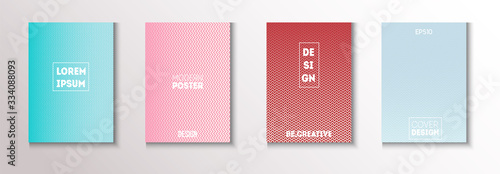 Folded Minimal Cover Vector Set. Cool Technology Background. Trendy 