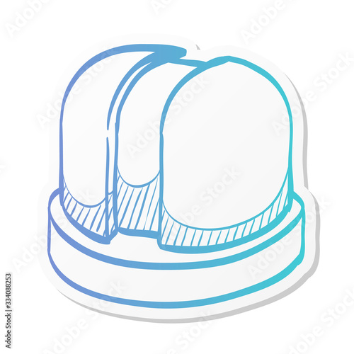Sticker style icon - Earth telescope