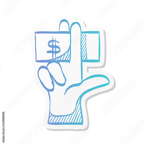 Sticker style icon - Service tip