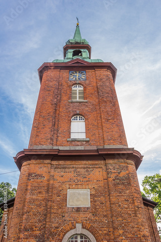 Tower of the St. Nicholas church in Kappeln, Germany photo