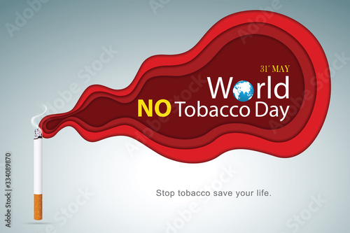Stop smoking tobacco. World No Tobacco Day. illustration Vector Eps 10
