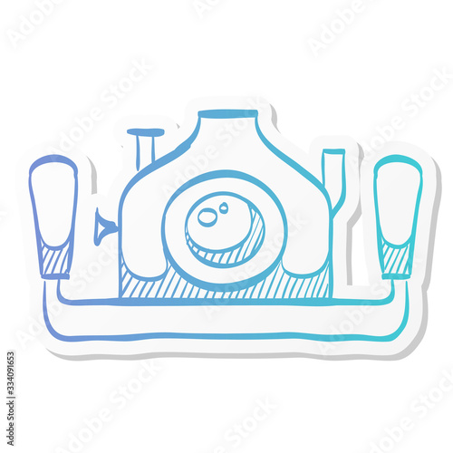 Sticker style icon - Underwater camera
