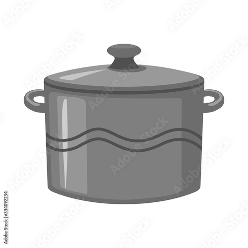 Isolated object of crockery and clean logo. Web element of crockery and ceramic stock vector illustration.
