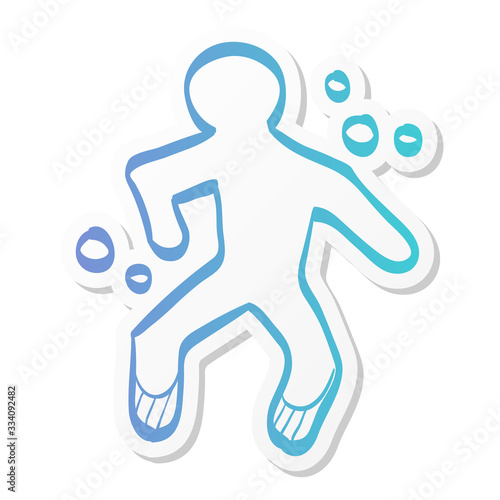 Sticker style icon - Crime victim