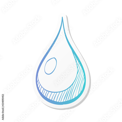 Sticker style icon - Water drop