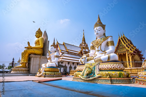 ฺBuddhist temple in Thailand.  Beautiful art in the central region. © Tony