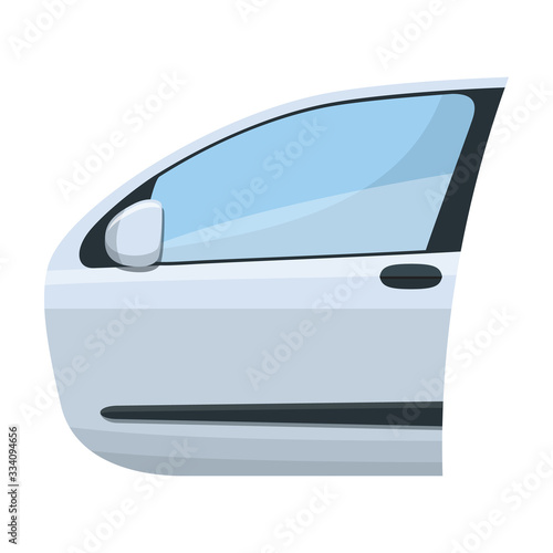 Car door vector icon.Cartoon vector icon isolated on white background car door.
