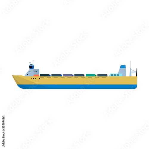Barge vector icon.Cartoon vector icon isolated on white background barge.