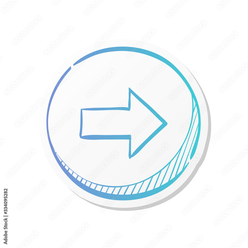 Sticker style icon - Arrow Sticker style icon - Arrow