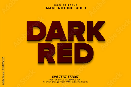 Dark red text effect for editable text