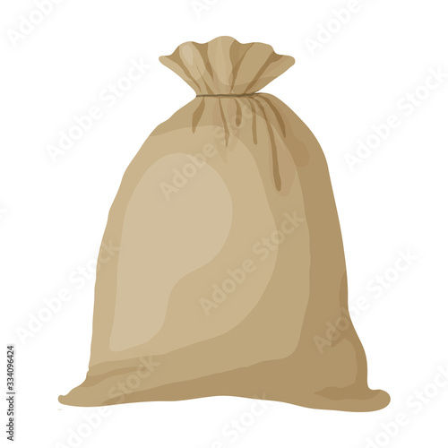 Farmer bag vector icon.Cartoon vector icon isolated on white background farmer bag.