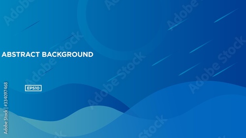 Smooth Blue wave gradient Background with circle and rain effect for banner, landing page, presentation, and promotion business