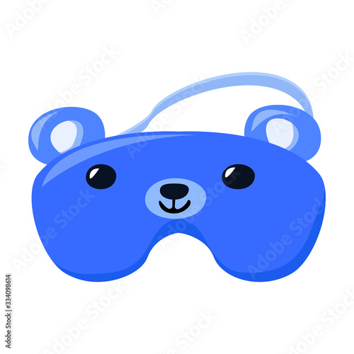 Sleep mask of bear vector icon.Cartoon vector icon isolated on white background sleep mask of bear.
