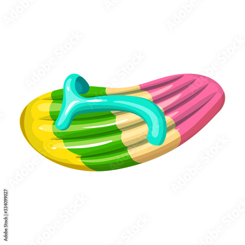 Inflatable mattress vector icon.Cartoon vector icon isolated on white background inflatable mattress.