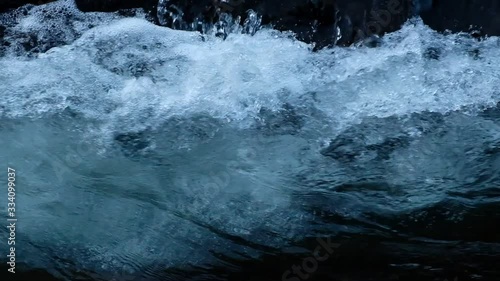 Fresh river water in slow motion