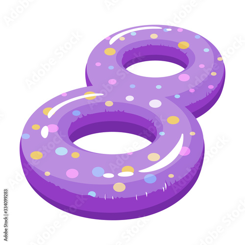 Water mattress vector icon.Cartoon vector icon isolated on white background water mattress.