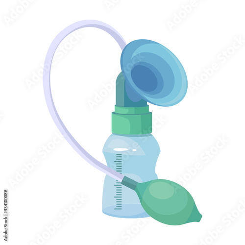 Breast pump vector icon.Cartoon vector icon isolated on white background breast pump.