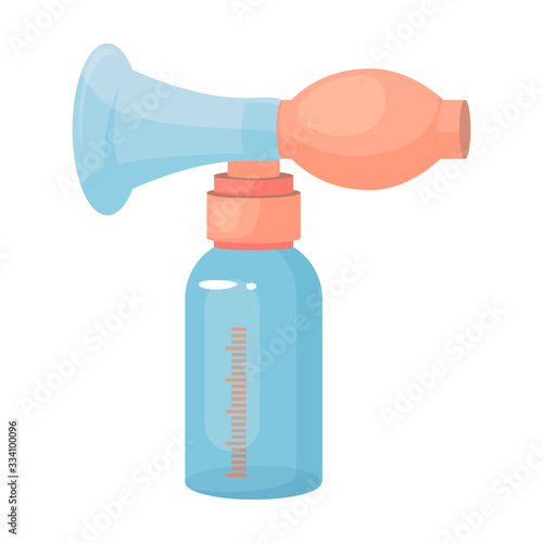 Breast pump vector icon.Cartoon vector icon isolated on white background breast pump.