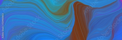 liquid decorative waves design with steel blue, old mauve and dim gray colors © Eigens