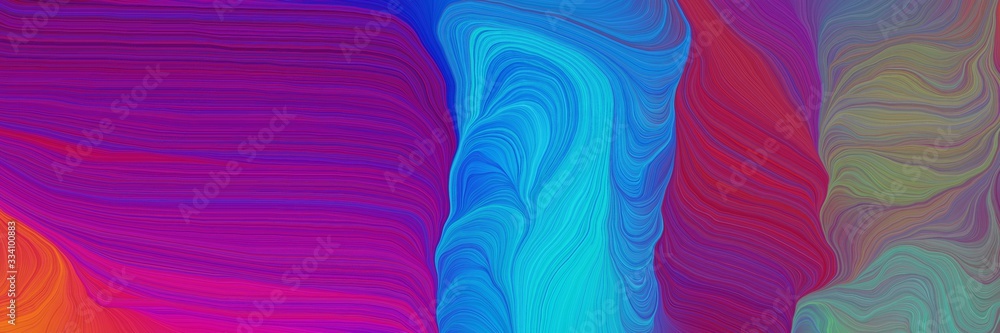 liquid colorful curves backdrop with purple, light sea green and moderate pink colors