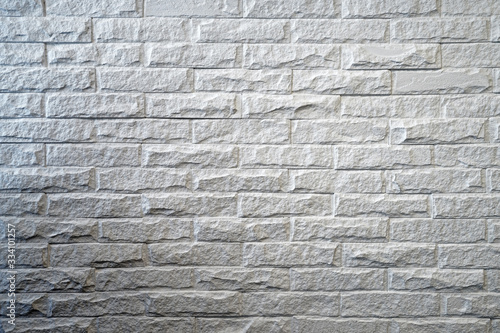 White brick wall texture and surface background