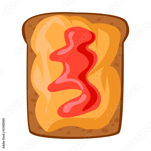 Toast vector icon.Cartoon vector icon isolated on white background toast.