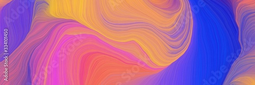 art decorative waves background with pale violet red, royal blue and moderate violet colors