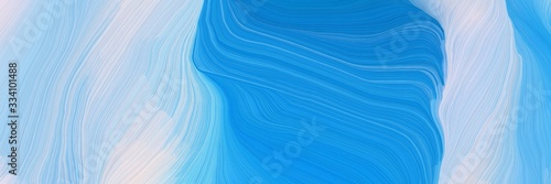 energy colorful curves banner design with light blue, lavender blue and dodger blue colors