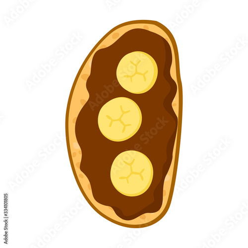 Toast vector icon.Cartoon vector icon isolated on white background toast.