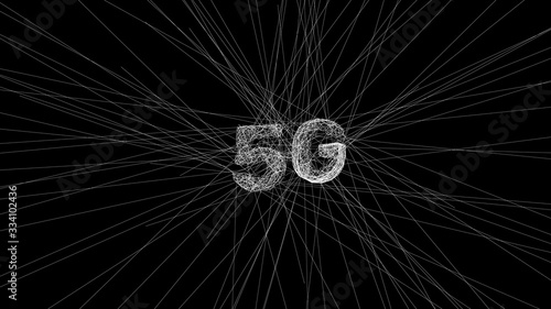 5G network sign. Wireless i...
